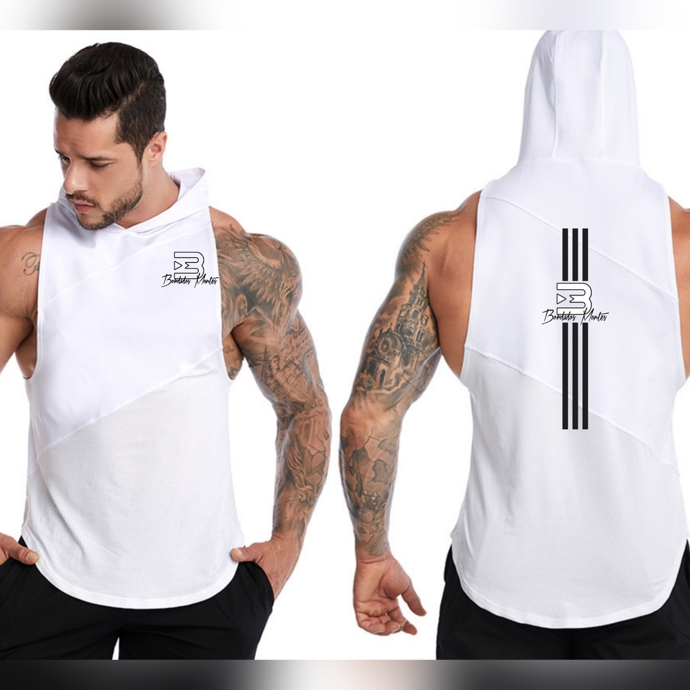 Sleeveless T-shirt w/hood